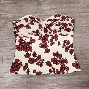 Poinsettia Draped Chest Corset Bustier